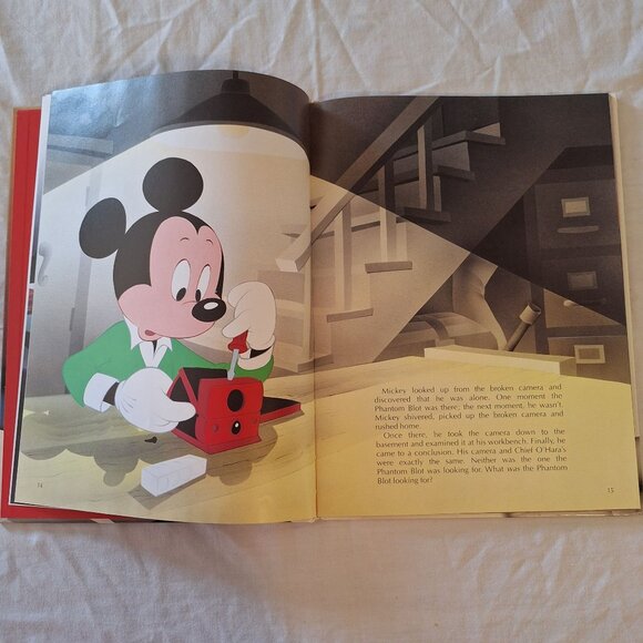 Disney Mickey Mouse In The Phantom Blot Oversized Hardcover Book 1990 Read Aloud - Picture 8 of 10